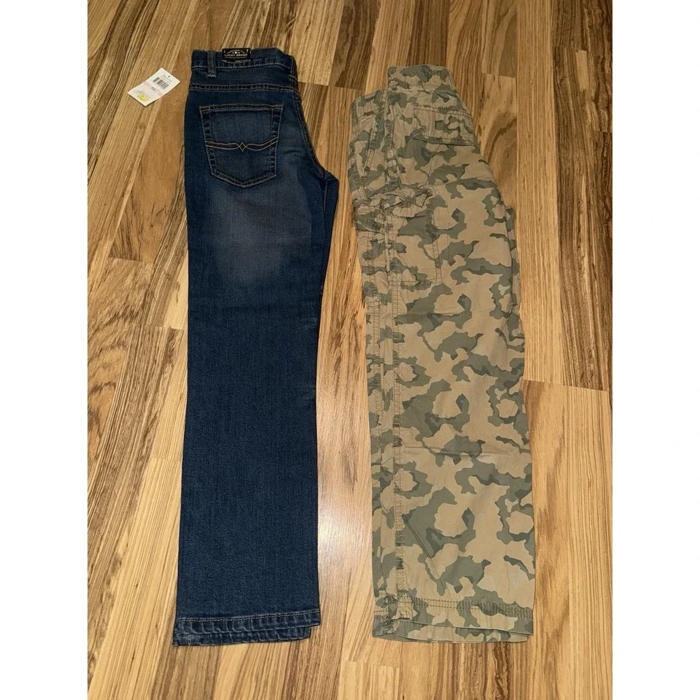 NEW Boys Lucky Classic Straight Jeans Carters Camouflage EUC Pants Sz‎ 10 Lot